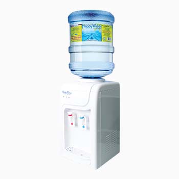 Physical appearance of HappyWater Duotem Hot & Cold Bottle Type Dispenser that applies to everyone's ideal way of life